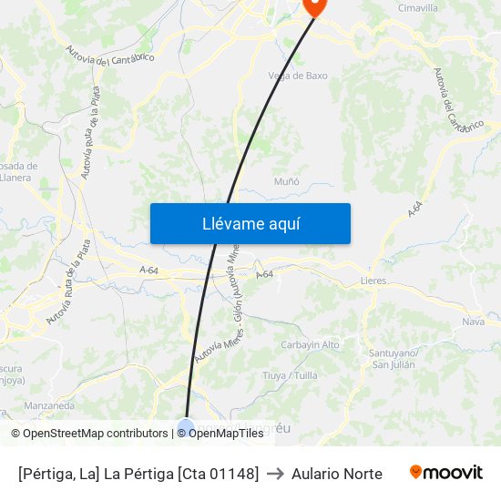 [Pértiga, La]  La Pértiga [Cta 01148] to Aulario Norte map