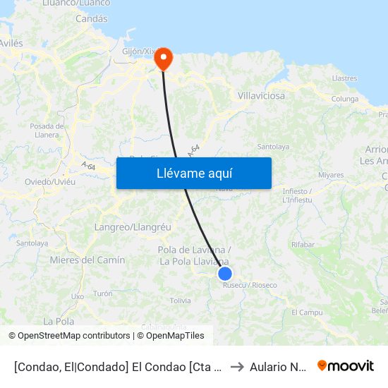 [Condao, El|Condado]  El Condao [Cta 01286] to Aulario Norte map