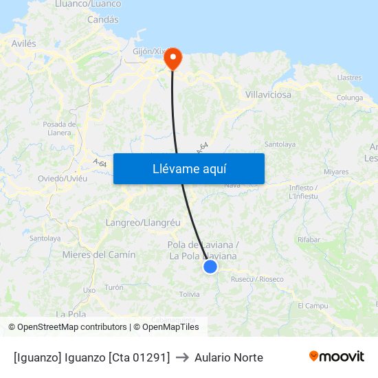 [Iguanzo]  Iguanzo [Cta 01291] to Aulario Norte map