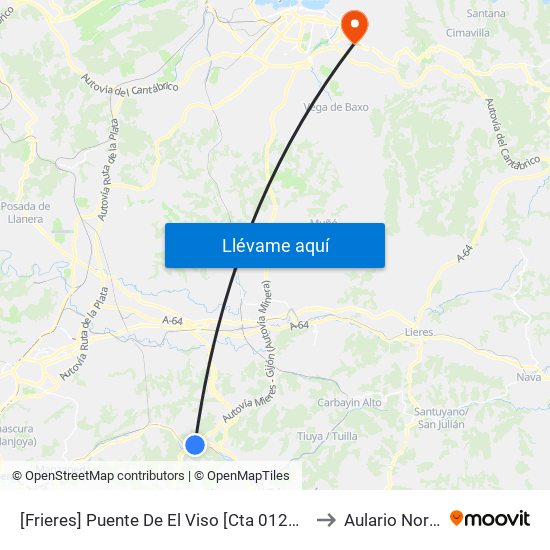 [Frieres]  Puente De El Viso [Cta 01297] to Aulario Norte map