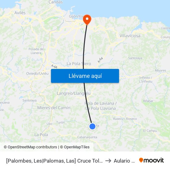 [Palombes, Les|Palomas, Las]  Cruce Tolivia [Cta 01330] to Aulario Norte map