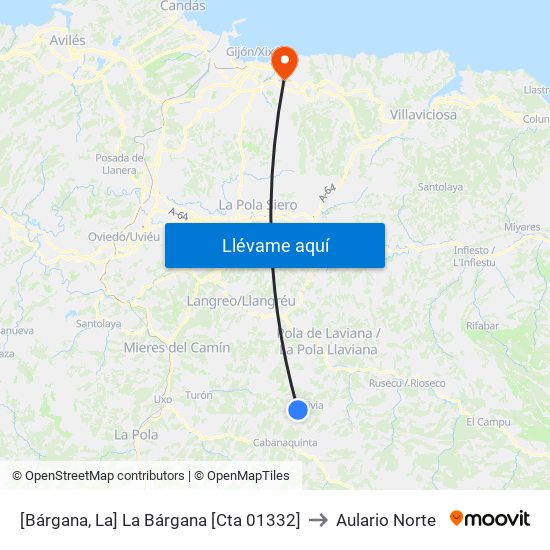 [Bárgana, La]  La Bárgana [Cta 01332] to Aulario Norte map