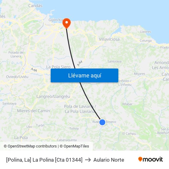 [Polina, La]  La Polina [Cta 01344] to Aulario Norte map