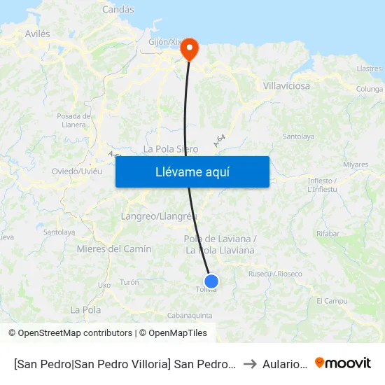 [San Pedro|San Pedro Villoria]  San Pedro De Villoria [Cta 01489] to Aulario Norte map