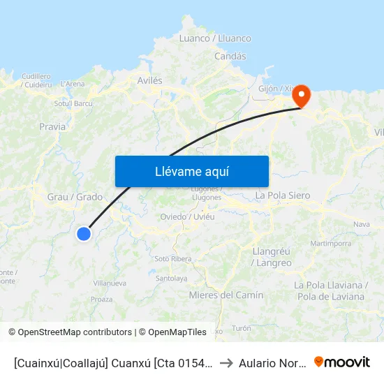 [Cuainxú|Coallajú]  Cuanxú [Cta 01542] to Aulario Norte map