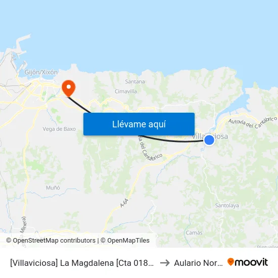 [Villaviciosa]  La Magdalena [Cta 01831] to Aulario Norte map