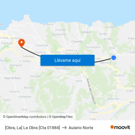 [Obra, La]  La Obra [Cta 01884] to Aulario Norte map