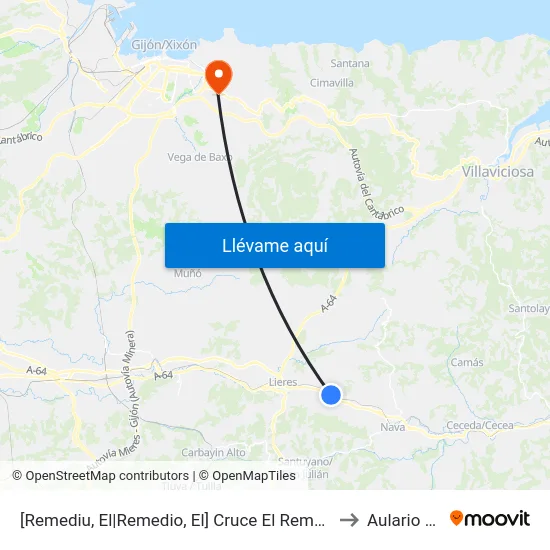 [Remediu, El|Remedio, El]  Cruce El Remediu [Cta 02148] to Aulario Norte map