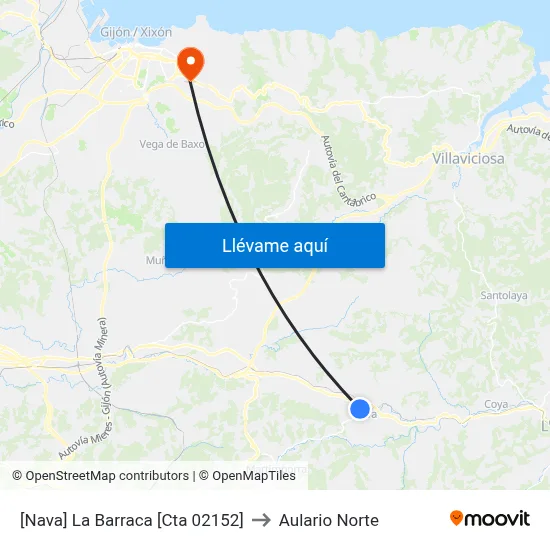 [Nava]  La Barraca [Cta 02152] to Aulario Norte map