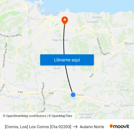 [Corros, Los]  Los Corros [Cta 02203] to Aulario Norte map