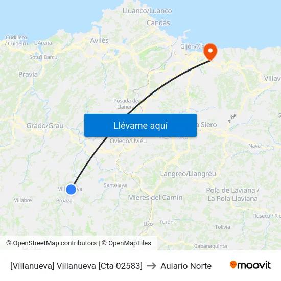 [Villanueva]  Villanueva [Cta 02583] to Aulario Norte map