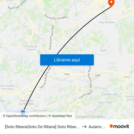 [Soto Ribera|Soto De Ribera]  Soto Ribera [Cta 02657] to Aulario Norte map