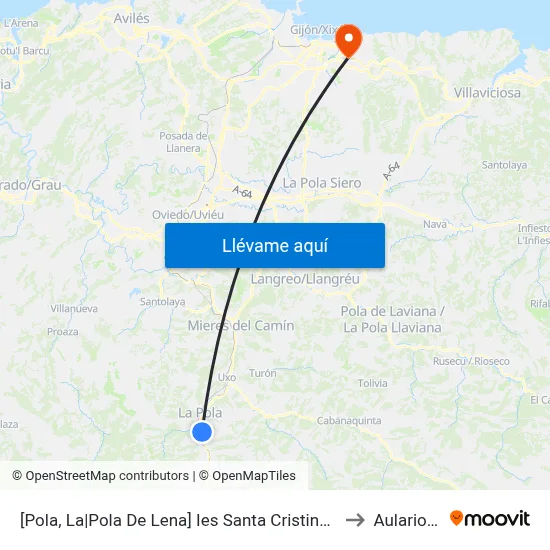 [Pola, La|Pola De Lena]  Ies Santa Cristina De Lena [Cta 03203] to Aulario Norte map