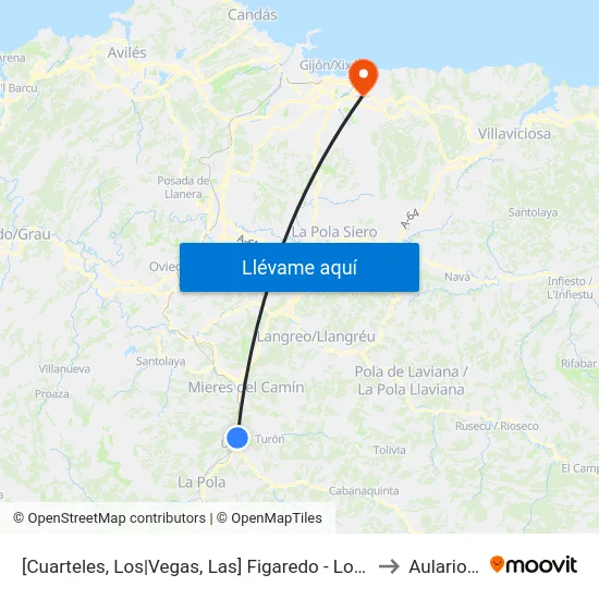 [Cuarteles, Los|Vegas, Las]  Figaredo - Los Cuarteles [Cta 03214] to Aulario Norte map
