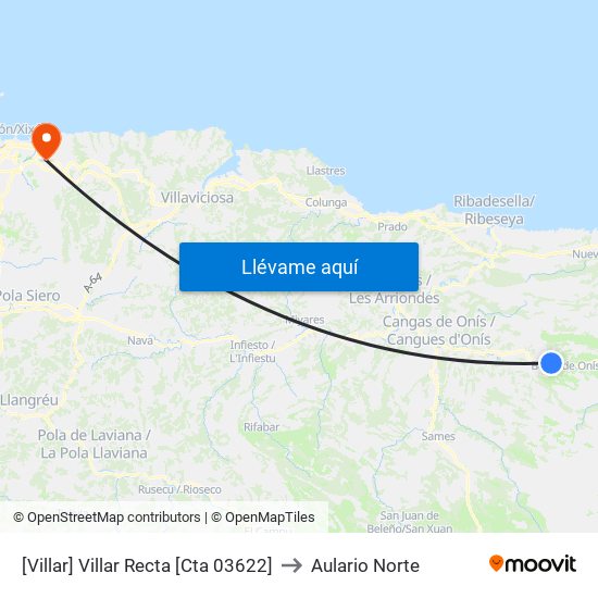 [Villar]  Villar Recta [Cta 03622] to Aulario Norte map