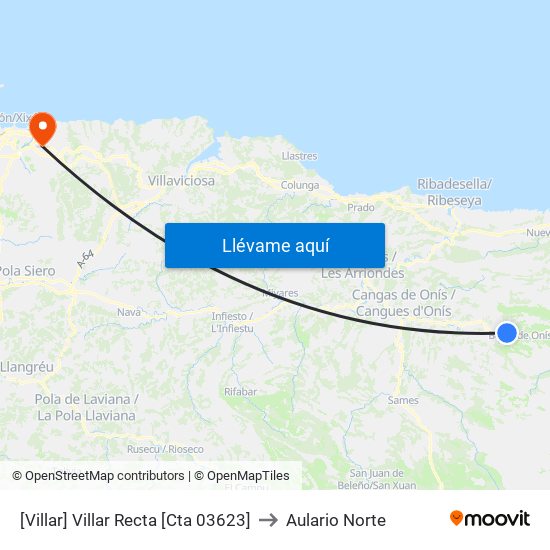 [Villar]  Villar Recta [Cta 03623] to Aulario Norte map