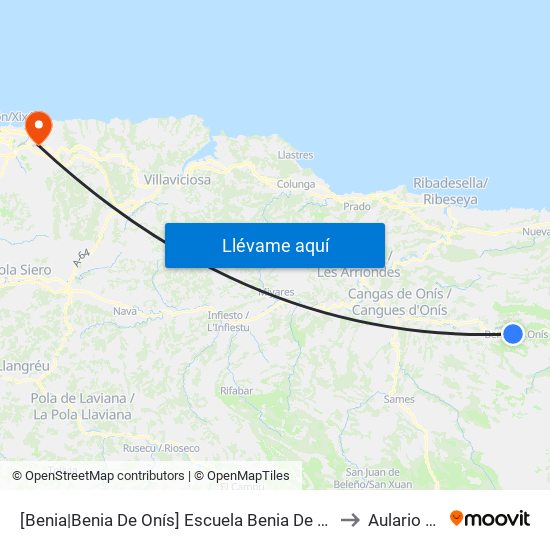[Benia|Benia De Onís]  Escuela Benia De Onís [Cta 03626] to Aulario Norte map