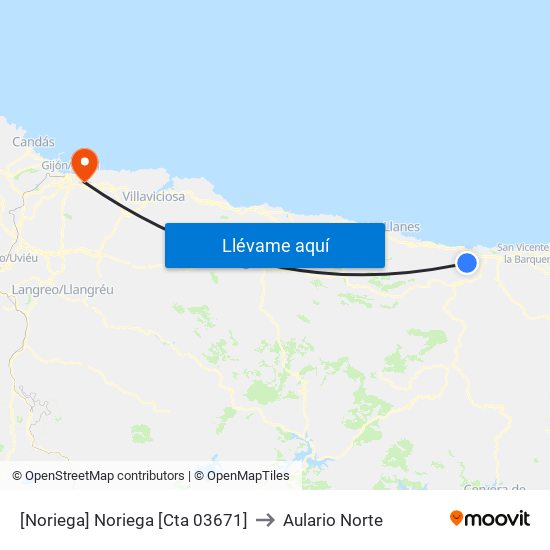 [Noriega]  Noriega [Cta 03671] to Aulario Norte map