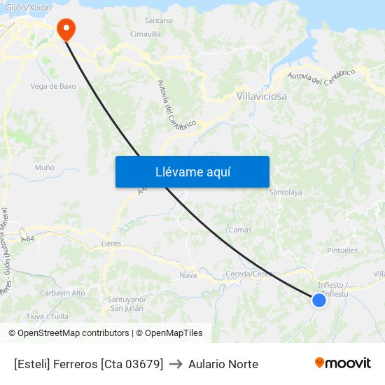 [Esteli]  Ferreros [Cta 03679] to Aulario Norte map