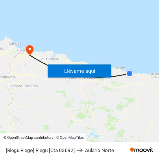 [Riegu|Riego]  Riegu [Cta 03692] to Aulario Norte map