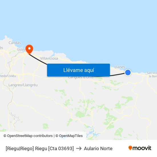 [Riegu|Riego]  Riegu [Cta 03693] to Aulario Norte map