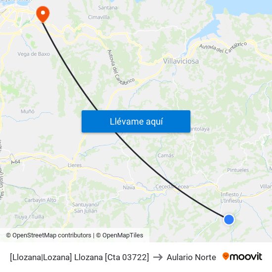 [Llozana|Lozana]  Llozana [Cta 03722] to Aulario Norte map