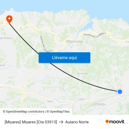 [Miyares]  Miyares [Cta 03913] to Aulario Norte map