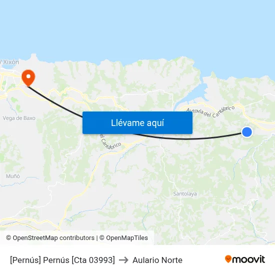 [Pernús]  Pernús [Cta 03993] to Aulario Norte map