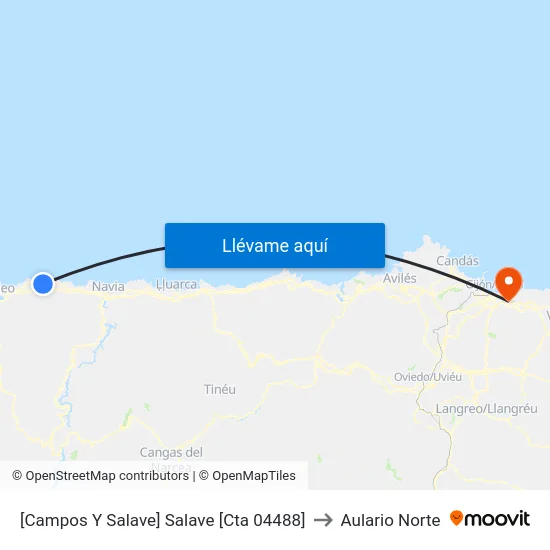 [Campos Y Salave]  Salave [Cta 04488] to Aulario Norte map