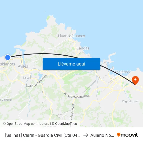 [Salinas]  Clarín - Guardia Civil [Cta 04518] to Aulario Norte map