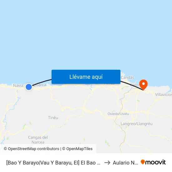 [Bao Y Barayo|Vau Y Barayu, El]  El Bao [Cta 04534] to Aulario Norte map