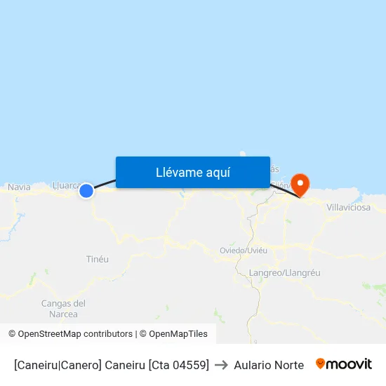 [Caneiru|Canero]  Caneiru [Cta 04559] to Aulario Norte map