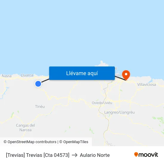 [Trevías]  Trevías [Cta 04573] to Aulario Norte map