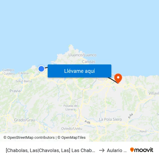 [Chabolas, Las|Chavolas, Las]  Las Chabolas 2 [Cta 04589] to Aulario Norte map