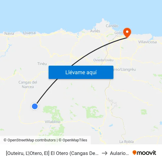 [Outeiru, L'|Otero, El]  El Otero (Cangas Del Narcea) [Cta 04909] to Aulario Norte map