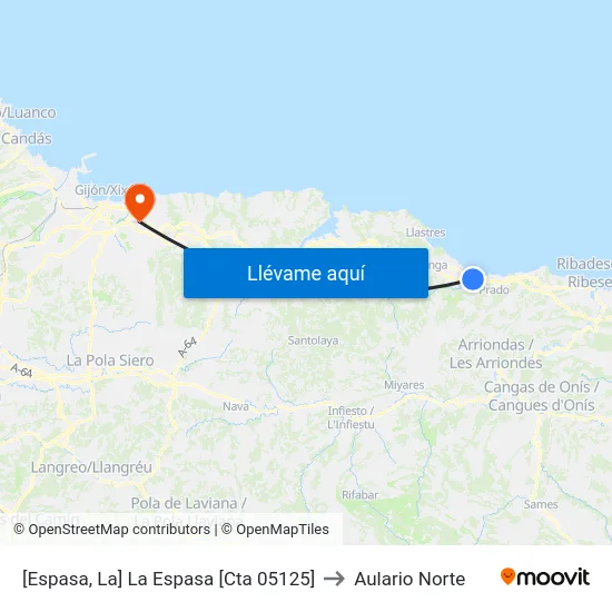 [Espasa, La]  La Espasa [Cta 05125] to Aulario Norte map