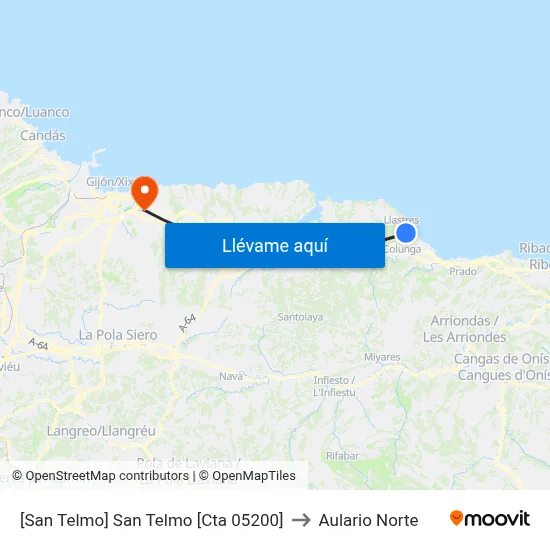 [San Telmo]  San Telmo [Cta 05200] to Aulario Norte map