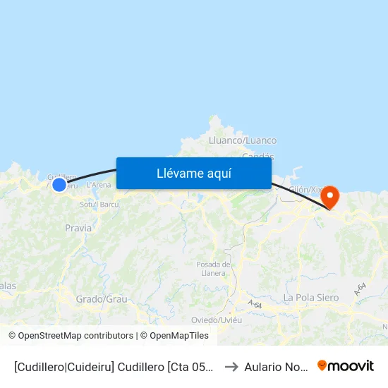 [Cudillero|Cuideiru]  Cudillero [Cta 05269] to Aulario Norte map