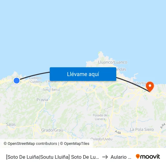 [Soto De Luiña|Soutu Lluiña]  Soto De Luiña [Cta 05277] to Aulario Norte map