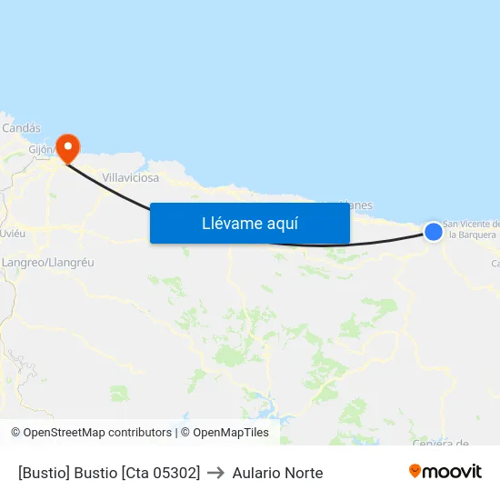 [Bustio]  Bustio [Cta 05302] to Aulario Norte map