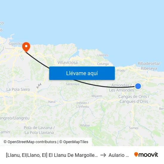 [Llanu, El|Llano, El]  El Llanu De Margolles [Cta 05452] to Aulario Norte map