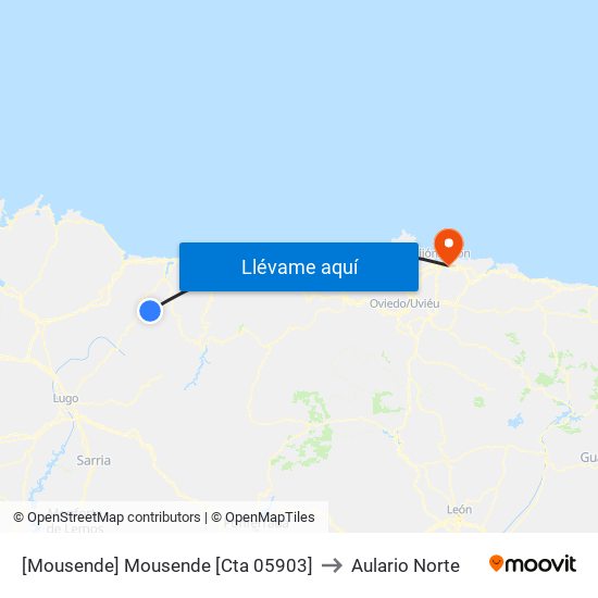 [Mousende]  Mousende [Cta 05903] to Aulario Norte map