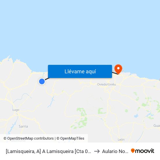 [Lamisqueira, A]  A Lamisqueira [Cta 05921] to Aulario Norte map