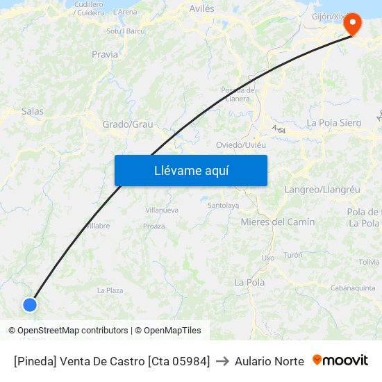 [Pineda]  Venta De Castro [Cta 05984] to Aulario Norte map