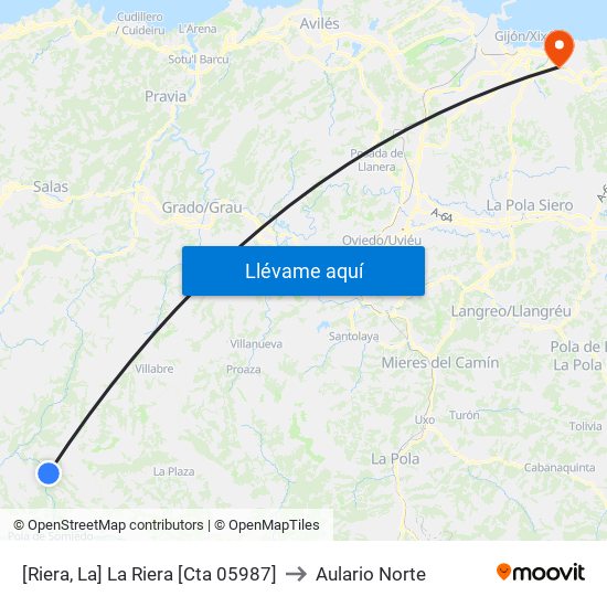 [Riera, La]  La Riera [Cta 05987] to Aulario Norte map