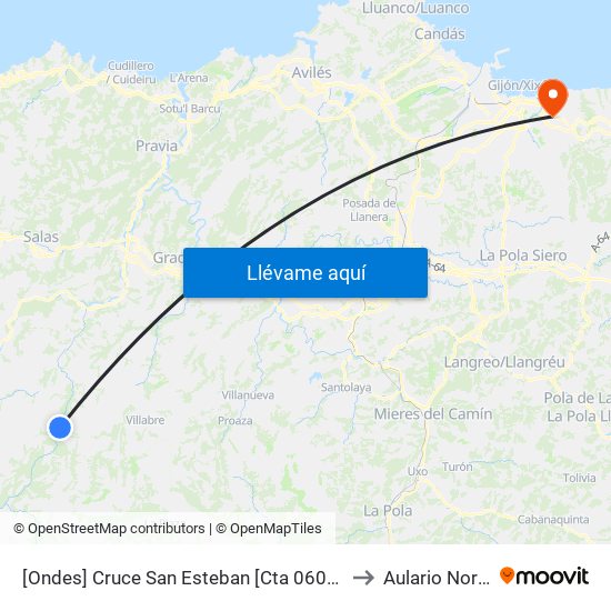[Ondes]  Cruce San Esteban [Cta 06004] to Aulario Norte map