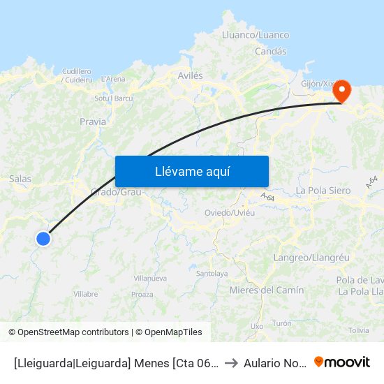 [Lleiguarda|Leiguarda]  Menes [Cta 06014] to Aulario Norte map