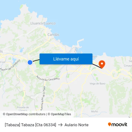 [Tabaza]  Tabaza [Cta 06334] to Aulario Norte map