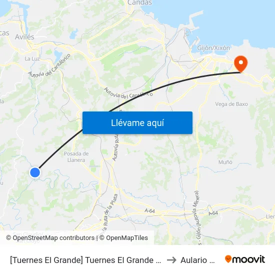 [Tuernes El Grande]  Tuernes El Grande [Cta 06351] to Aulario Norte map