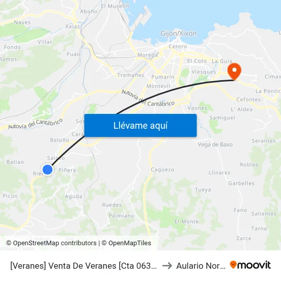 [Veranes]  Venta De Veranes [Cta 06371] to Aulario Norte map